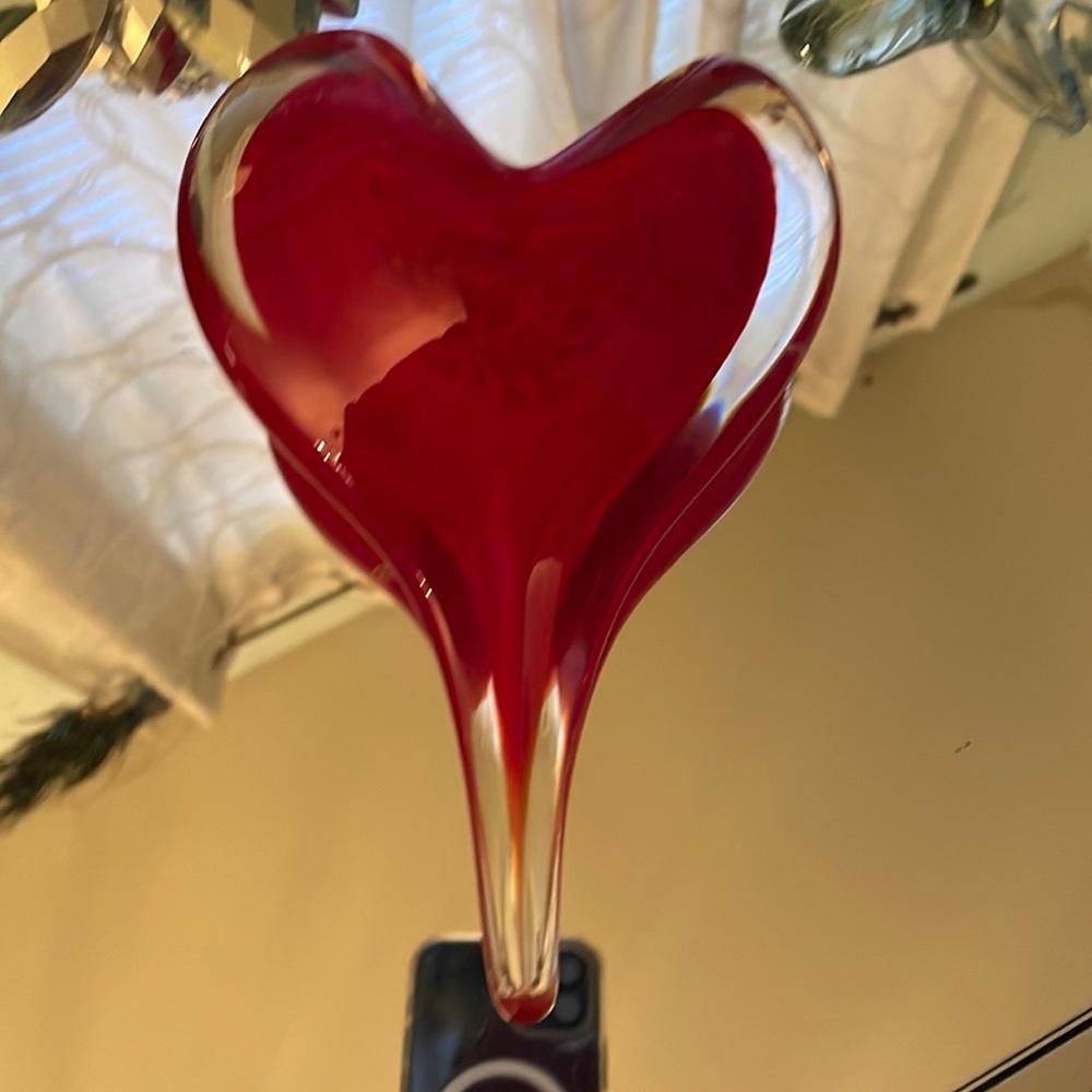 ❤️ For Your VALENTINE! Exquisite, hand blown glass heart from famous Gump’s SF. - Picture 1 of 6